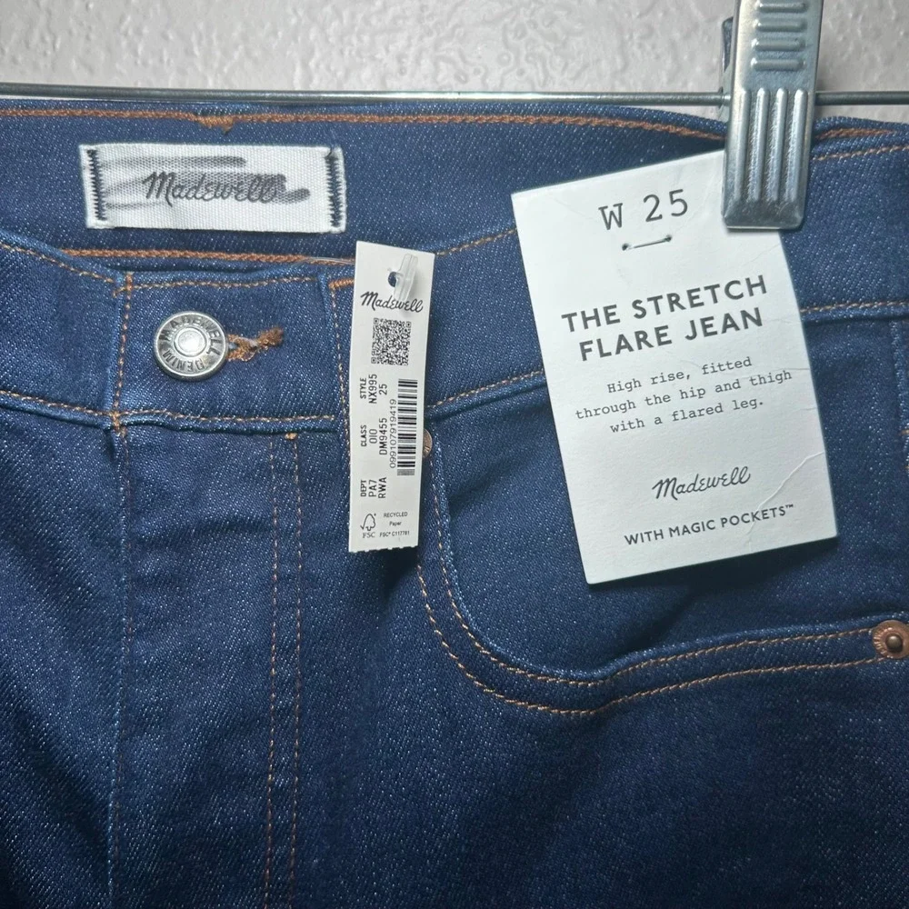NWT Madewell The Stretch Flare Jean women's 25 country boho everyday western - Picture 5 of 8